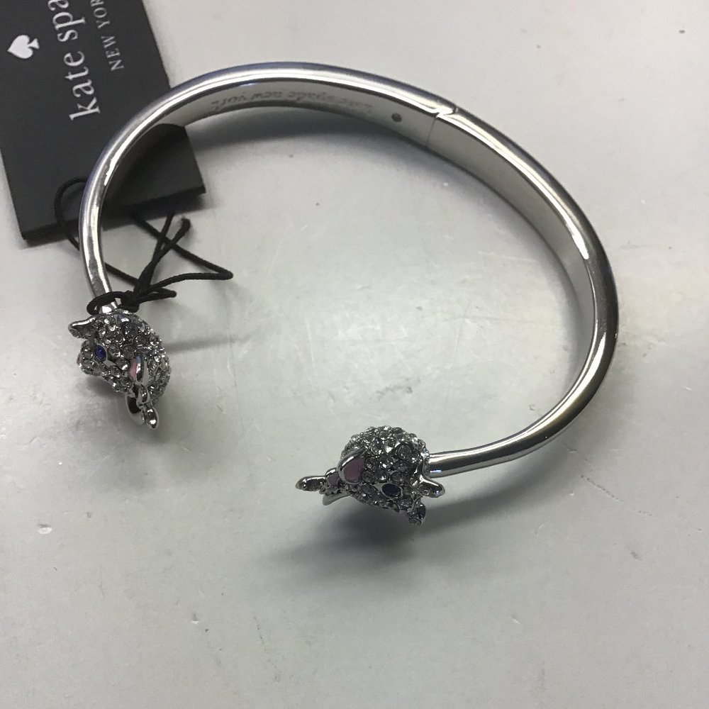 Kate Spade New Pave Cat Hinged Cuff Bracelet